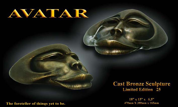 Lost wax casting.  Bronze 'Avatar'