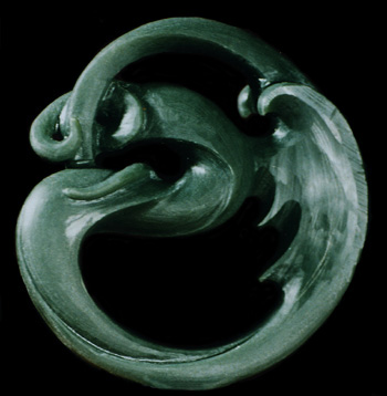 Carved Jade Uroboros